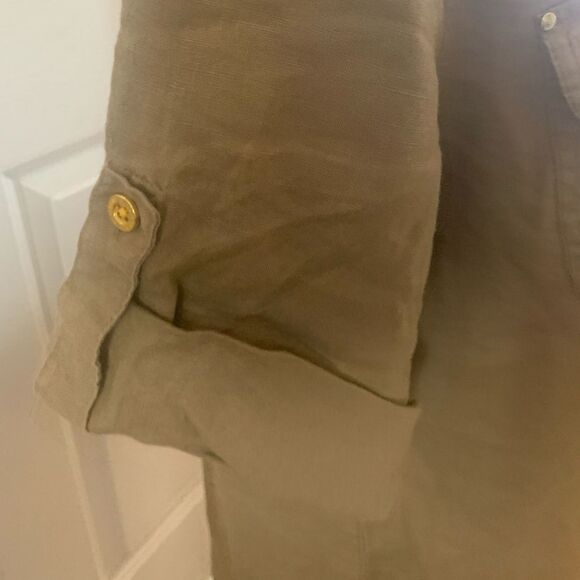 🎄Ellen Tracy Linen Roll Tab Tunic - Picture 4 of 7